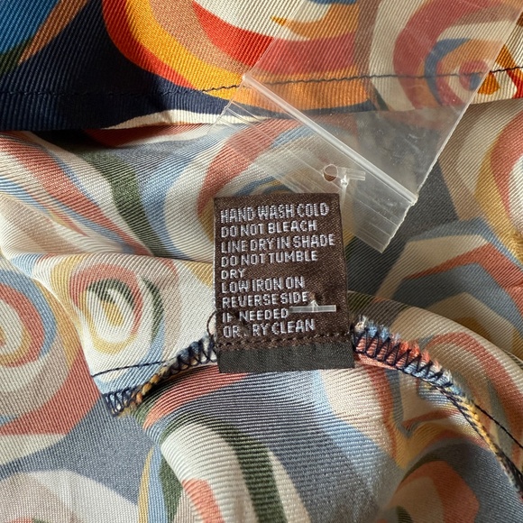 J MCLAUGHLIN NWT MOLLIE MOD ROSE MAXI DRESS SILK BLD RETRO Y2K MODERN POCKETS S - Picture 10 of 11